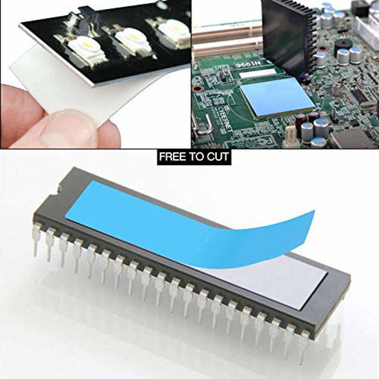 HOAOH Thermal Tape IGBT IC Chip Computer CPU GPU Modules MOS Tube SSD Drives 25m x 10mm x 0.20mm Double Side Thermal Adhesive Tapes Cooling Heatsink Pad Apply to LED 