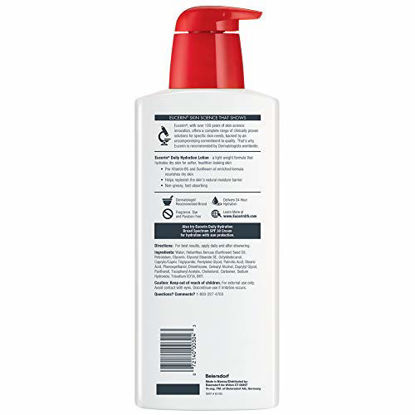Picture of Eucerin Daily Hydration Lotion - Light-weight Full Body Lotion for Dry Skin - 16.9 fl. oz. Pump Bottle (Pack of 3)