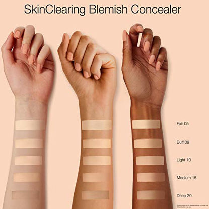 Picture of Neutrogena SkinClearing Blemish Concealer Face Makeup with Salicylic Acid Acne Medicine, Non-Comedogenic and Oil-Free Concealer Helps Cover, Treat & Prevent Breakouts, Light 10,.05 oz