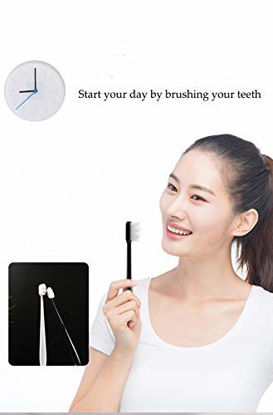 Picture of Extra Soft Toothbrush, Ultra Soft-bristled Adult Toothbrush Micro Nano 15000 Floss Bristle Good Cleaning Effect for Sensitive Teeth Oral Gum Recession