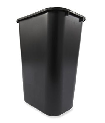 Picture of Rubbermaid Commercial Products FG295700BLA Plastic Resin Wastebasket Trash Can for Bedroom Bathroom, Office, 10 Gallon/41 Quart, Black (Pack of 12)