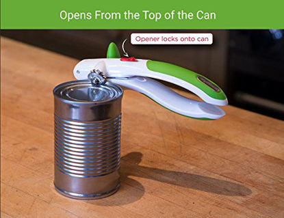 Picture of Zyliss ZYLISS Lock N' Lift Can Opener with Lid Lifter Magnet, Green, 7.5"