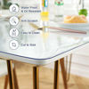 Picture of OstepDecor Custom 60 x 36 Inch Clear Table Cover Protector, 1.5mm Thick Table Protector for Dining Room Table, Clear Plastic Tablecloth Protector, Clear Table Cloth Table Pad for Kitchen Wood Grain