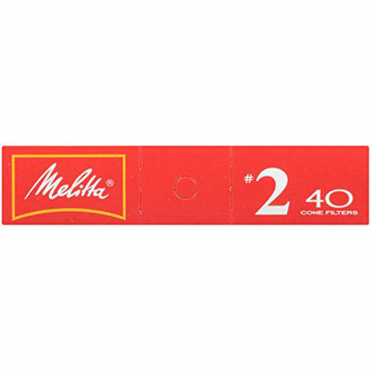 Picture of Melitta #2 Cone Coffee Filters, White, 40 Count