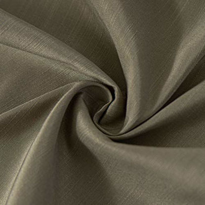 Picture of Biscaynebay Wrap Around Bed Skirts Elastic Dust Ruffles, Easy Fit Wrinkle and Fade Resistant Silky Luxrious Fabric Solid Color, Taupe for Queen Size Beds 18 Inches Drop