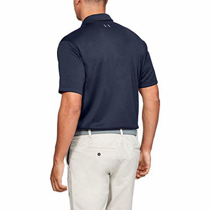 Picture of Under Armour Men's Tech Golf Polo, Midnight Navy (410)/Graphite, XX-Large