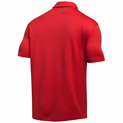 Picture of Under Armour Men's Tech Golf Polo, Red (600)/Graphite, Small