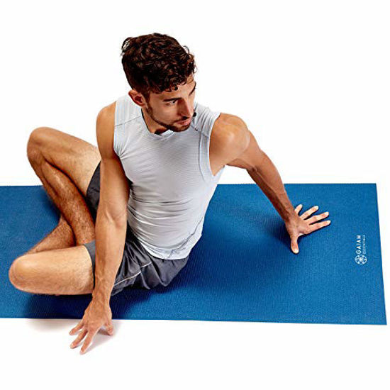 72L x 24W x  1/4 Inch Thick Gaiam Essentials Premium Yoga Mat with Yoga Mat Carrier Sling 
