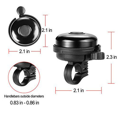 Picture of Accmor Classic Bike Bell, Aluminum Bicycle Bell, Loud Crisp Clear Sound Bicycle Bike Bell for Adults Kids