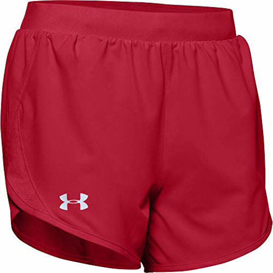 Under Armour Women's Fly By 2.0 Running Shorts , Red (600)/Red , X-Small