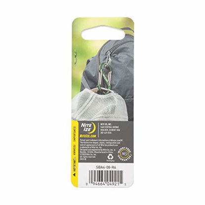 Picture of Nite Ize SBA4-08-R6 Dual Carabiner for Keys and Gear, Size #4, Olive