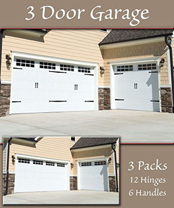 Picture of Household Essentials 240 Hinge It Magnetic Decorative Garage Door Accents | Black