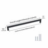 Picture of goldenwarm Black Cabinet Pulls Kitchen Cabinet Handles-LSJ12BK458 Square Drawer Handles Metal Bathroom Cabinet Hardware 18in(458mm) Hole Centres 10 Pack
