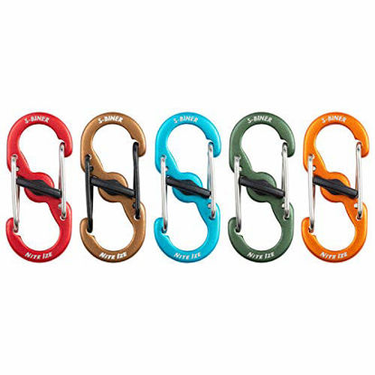 Picture of Nite Ize LSBMA-A2-5R7 Locking Keychain Carabiner, Size #2, New Colors Assorted