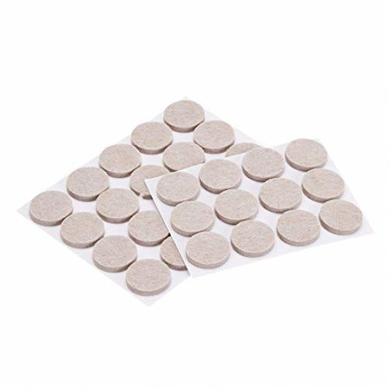 Picture of Amazon Basics Round Felt Furniture Pads, Beige, 1'', 32 pcs