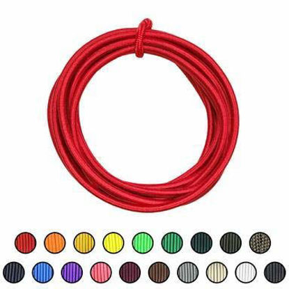Picture of SGT KNOTS Marine Grade Shock Cord - 100% Stretch, Dacron Polyester Bungee for DIY Projects, Tie Downs, Commercial Uses (7/32" x 100ft, Red)