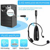 Picture of Wireless Microphone System, KIMAFUN 2.4G Wireless Headset and Lavalier Lapel Microphones For iPhone, Android Phone, Laptop and Speaker, designed for Teaching, Recording, Vlog, Broadcast, G102-3