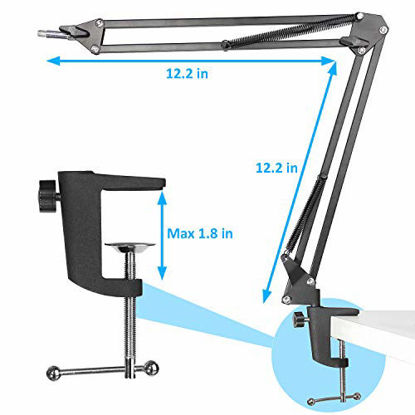 Picture of Hyperx Quadcast Mic Stand - Professional Adjustable Scissor Microphone Boom Arm Compatible with Hyperx Quadcast S Microphone by YOUSHARES