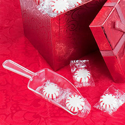 Picture of Super Z Outlet 5.5" Mini Acrylic Plastic Kitchen Scoops for Weddings, Candy Dessert Buffet, Ice Cream, Protein Powders, Coffee, Tea (Clear)
