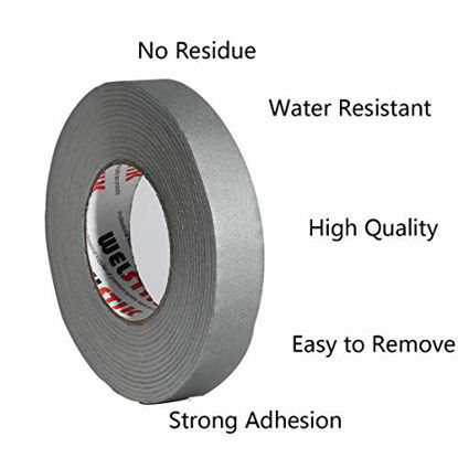 Picture of WELSTIK 1 Pack Gaffer Tape Gray, 1" X 60 Yards -Used for Film, Studio and TV Shooting,Studio Shooting, Theater/Stage Production, Automotive Industry, Sports Production, Non-Reflective Easy to Rip