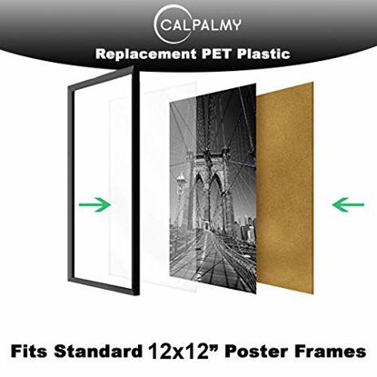 Picture of (5 Pack) PET Sheet Panels - 12" x 12" x 0.03" Clear Acrylic Sheet-Quality Shatterproof, Lightweight, and Affordable Glass Alternative Perfect for Poster Frames, Counter Barriers, and Pet Barriers