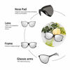 Picture of LVIOE Cat Eyes Sunglasses for Women, Polarized Oversized Fashion Vintage Eyewear for Driving Fishing - 100% UV Protection (Black Frame/Silver Mirrored Lens Cat Eyes Oversized, Silver Mirror)
