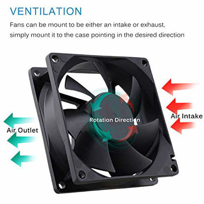 Picture of GDSTIME 80mm x 80mm x 25mm 12V Brushless DC Cooling Fan