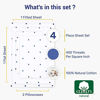 Picture of 400-Thread-Count 100% Pure Cotton Sheets - 4-Piece Navy Blue Polka Dot Cal King Sheet Set Long-Staple Combed Cotton Bed Sheets Hotel Quality Fits Mattress 16'' Deep Pocket Soft Sateen Weave