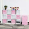 Picture of 6 Pack - SimpleHouseware Foldable Cloth Storage Cube Basket Bins Organizer, Pink (11" H x 10.75" W x 10.75" D)