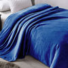 Picture of Exclusivo Mezcla Twin Size Flannel Fleece Velvet Plush Bed Blanket as Bedspread/Coverlet/Bed Cover (90" x 66",Cobalt Blue) - Soft, Lightweight, Warm and Cozy