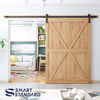 Picture of SMARTSTANDARD 10ft Heavy Duty Sturdy Sliding Barn Door Hardware Kit - Smoothly and Quietly - Easy to Install - Includes Step-by-Step Installation Instruction -Fit 60" Wide Door Panel (I Shape Hangers)