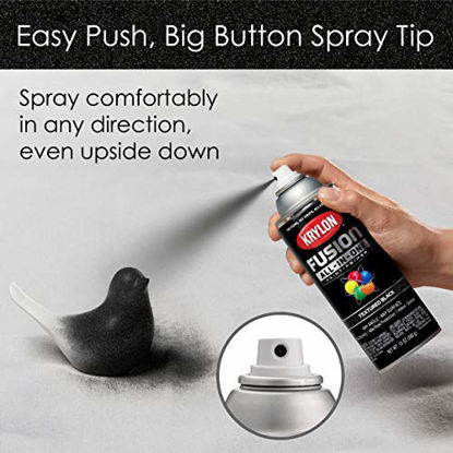 Picture of Krylon K02776007 Fusion All-In-One Spray Paint for Indoor/Outdoor Use, Textured Black