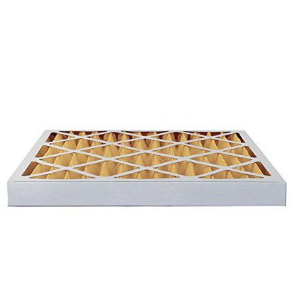 Picture of FilterBuy 25x25x2 MERV 11 Pleated AC Furnace Air Filter, (Pack of 2 Filters), 25x25x2 - Gold