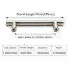 Picture of homdiy Cabinet Handles Brushed Nickel Cabinet Pulls - HD201SN Modern Drawer Handles Stainless Steel Cabinet Hardware 4-1/2in Hole Centers Kitchen Cabinet Handles Cupboard Handles