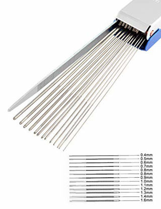 Picture of Holmer Guitar Nut Slotting File Saw Rods Slot Filing Set Needle File Set Luthier Replacement Tools Tip Cleaner Files.
