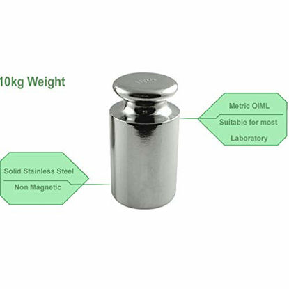 Picture of American Weigh Scales Calibration Weight for AWS Digital Scale, Carbon Steel, Chrome Finish, 10KG (10KGWGT)