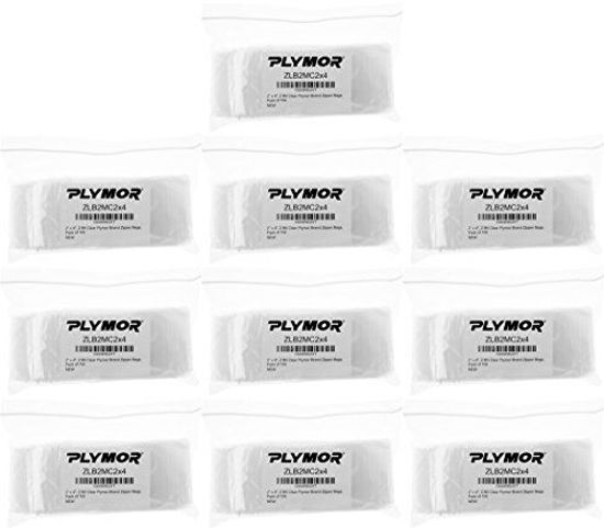 Picture of Plymor Zipper Reclosable Plastic Bags, 2 Mil, 2" x 4" (Case of 1000)