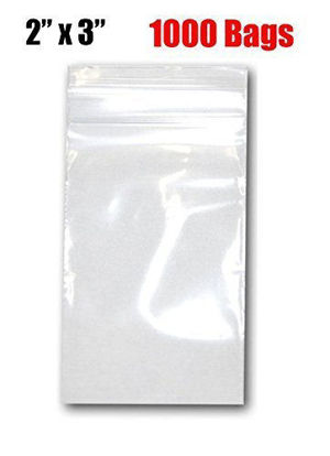 Picture of iMBAPrice 1000 - (2'' x 3'') Clear Reclosable Zipper Bags, Total 1000 Bags