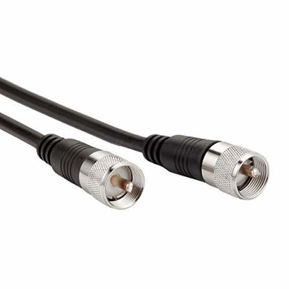 Picture of CB Antenna Cable, RG8x Coax Jumper, 6ft RFAdapter UHF Male to Male Low Loss CB Coaxial Cables, 50 Ohm for HAM Radio, Antenna Analyzer, Dummy Load, SWR Meter