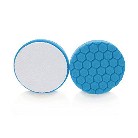 Picture of Chemical Guys BUFX_105HEX5 Hex-Logic Light Polishing/Finishing Pad, Blue (5.5 Inch Pad made for 5 Inch backing plates)