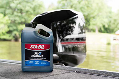 Picture of STA-BIL (22250-4PK) 360 Marine Ethanol Treatment and Fuel Stabilizer - Prevents Corrosion - Helps Clean Fuel System For Improved In-Season Performance - Treats Up To 1,280 Gallons, 1 Gallon, 4 Pack