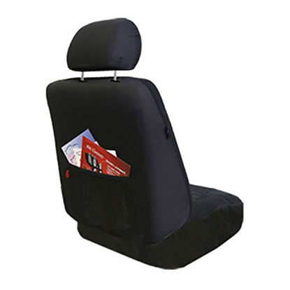 Picture of FH Group FB064GRAY115 Gray Timeless Cross Weave Seat Cover (Airbag Ready and Split Bench Full Set), Gray-Full
