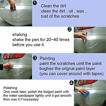 Picture of Car Scratch Repair Pen Car Remover Scratch Repair Paint Pen Clear Painting Pens Work For Toyota Honda Nissan Ford BMW Chevrolet Benz Hyundai (silver)
