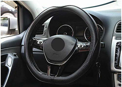 Picture of Mayco Bell Microfiber Leather Steering Wheel Cover (D-Shape,Black)