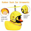 Picture of wonuu Rubber Duck Toy Car Ornaments Yellow Duck Car Dashboard Decorations with Propeller Helmet