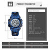 Picture of Watch for Boys Digital Sports 50M Waterproof Electronic Watches Alarm Clock 12/24 H Stopwatch Calendar Boy and Girl Wristwatch - Blue