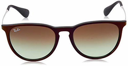 Picture of Ray-Ban Women's RB4171 Erika Round Sunglasses, Black/Brown Gradient, 54 mm