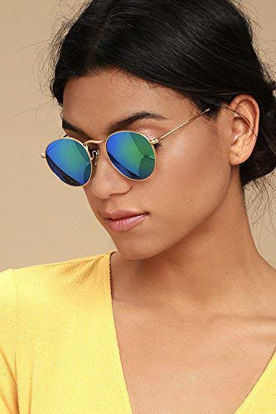 Picture of WearMe Pro - Reflective Lens Round Trendy Sunglasses