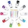 Picture of 32GB USB 2.0 Flash Drive Pnstaw Swivel Memory Stick Thumb Drive Pen Drives Jump Drive for Data Storage, File Sharing(10 Pack,Multi-Color) (32GB)