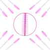 Picture of AKStore 100 PCS Disposable Eyelash Brushes Mascara Wands Eye Lash Eyebrow Applicator Cosmetic Makeup Brush Tool Kits (White-Pink)